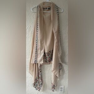 Do Everything in Love Boho Kimono Embroidered Open Cardigan Long Duster OS